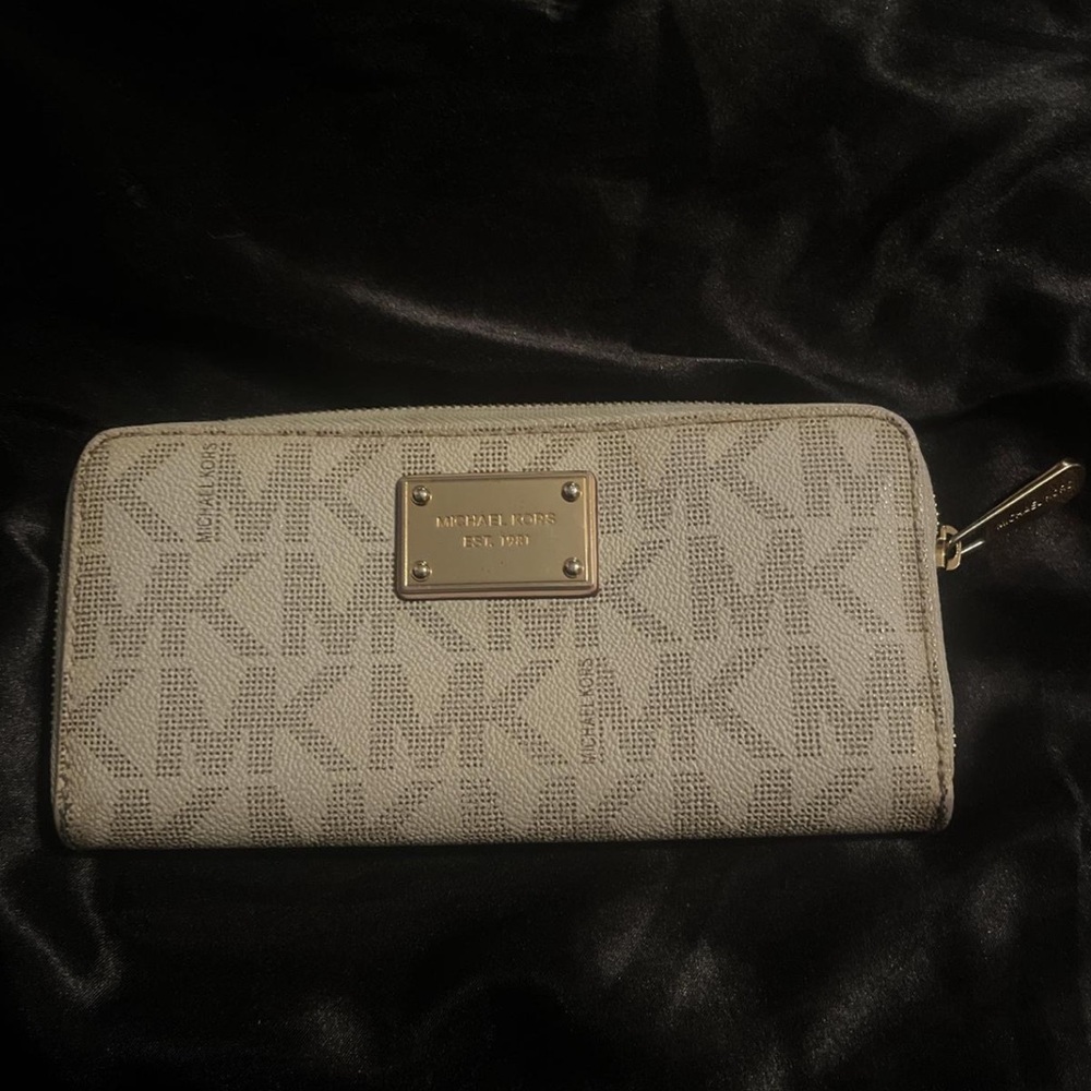 Michael Kors Taupe Logo Wallet